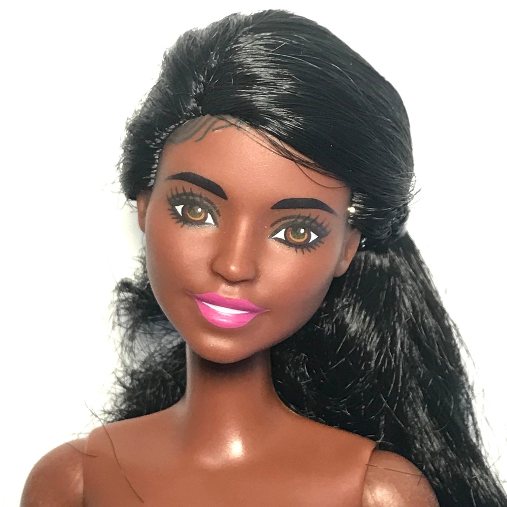Nude Barbie 2024 Farmers Market African American Dark Hair HCN23 Doll